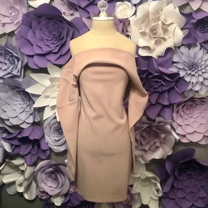 Off the shoulder cream dress